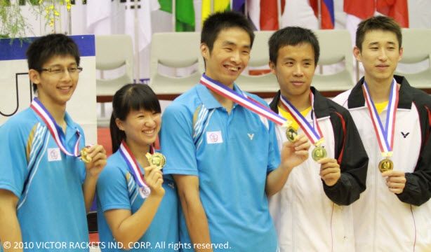 Chinese Taipei Wins Three Golds Overall in Men’s Doubles, Mixed Doubles and Men’s Singles